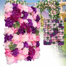 6 Artificial Flower Wall Panel Wedding Backdrop Event Party Flower Wall Panel
