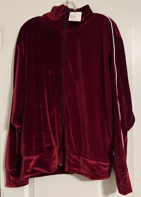 EPTM Burgundy Track Jacket Sz XL Feels incredible & Melts In Your Hands. ''New''