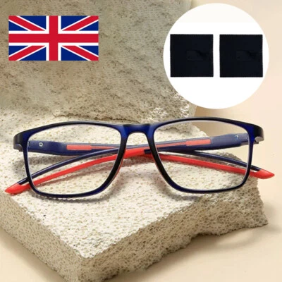 Mens Stylish Reading Glasses TR90 Retro Readers 1.0 1.5 2.0 2.5 3.0 3.5 4.0