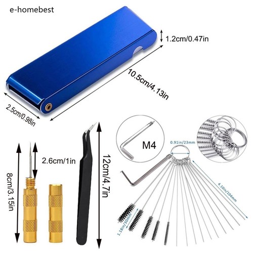 New 31pcs Carburetor Carbon Dirt Jet Remove Clean Needles Brushes Tool Kits Set - Bild 4 von 15