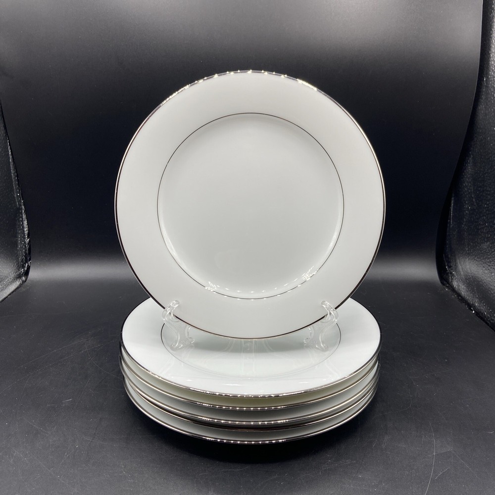 Lot Of Six (6) Noritake Envoy with Silver Trim 8 1/4