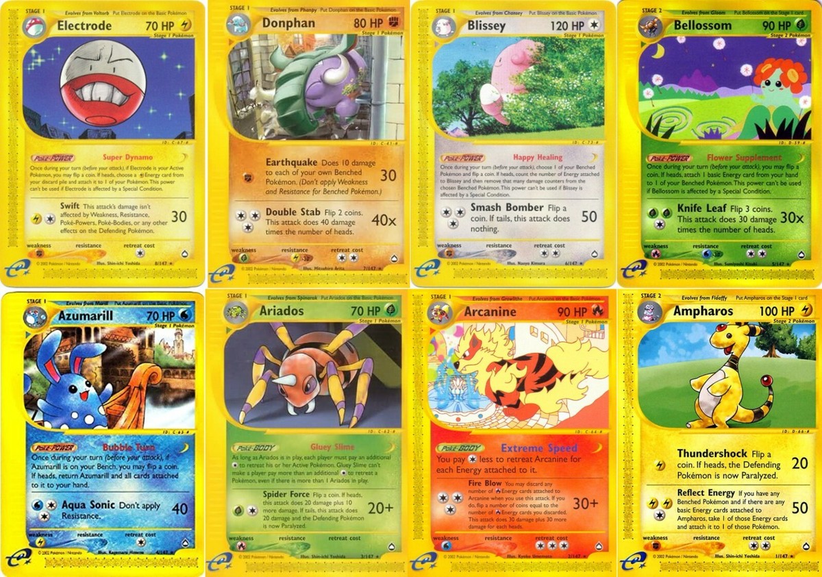 pokemon aquapolis card list Pokemon Aquapolis set ALL cards. Espeon, Umbreon, Tyranitar etc. YOU CHOOSE
