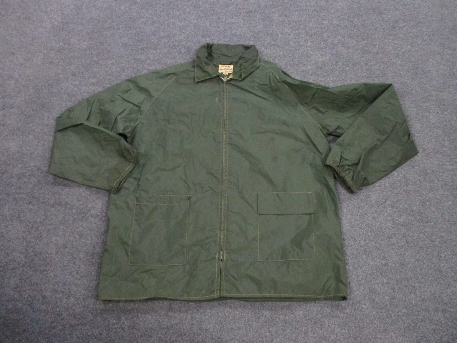 Veste vintage Swell Wear adulte XL verte zippée légère suprême années 70 80 homme