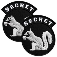 2Pcs Secret Squirrel Patch Set – Embroidered Tactical Military Patches
