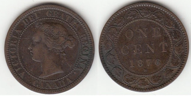 Canada Monnaie One Cent Reine Victoria 1876 H - Photo 1/1