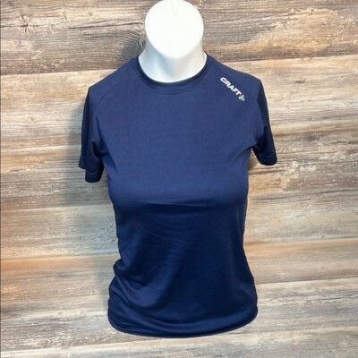 Craft Sportswear Women's Running Short Sleeve Top Navy Blue Size XS,  New! V42