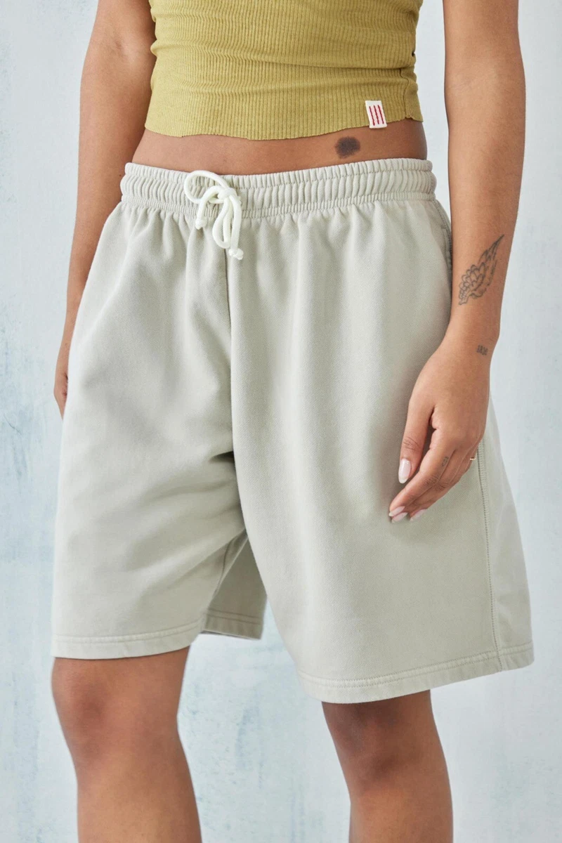 BDG Urban Outfitters Joggers Shorts Long Line Off White Cream