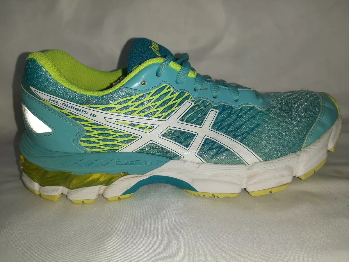 ASICS Gel Nimbus 18 Women s Size 6.5 Running Shoes Teal Blue