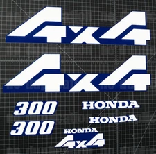 TRX 300 Fourtrax 4x4 Blue 7pc Decal Graphic sticker fender TRX300FW autocollant