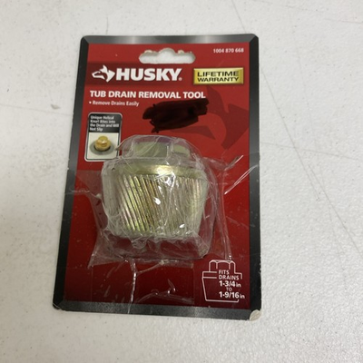 #ad HUSKY Tub Drain Removal Tool Unique Helical Knurl Fits Drains 1 3 4quot; to 1 9 16quot; $19.99