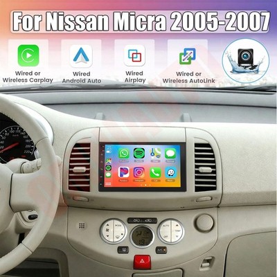 Android 15 Car Radio Stereo For Nissan Micra 2005-2007 Apple CarPlay GPS Player
