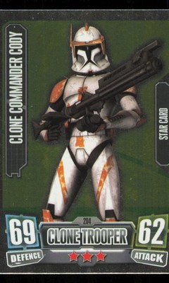 Clone Commander Cody Star Wars Force Attax Serie 2 Englisch Star Card 204