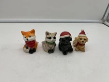 Cracker Barrel Ceramic 3in Christmas Animals Salt & Pepper BB02B06038