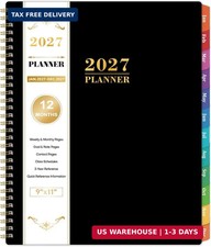 2027 Planner Weekly and Monthly - Planner 2027, Jan.2027 - Dec.2027, 9"x11"