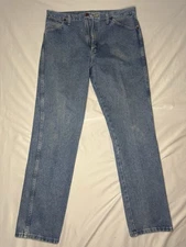 Wrangler Jeans Mens Size 36x34 Blue Cowboy Cut Original Fit Denim Cotton 13MWZGK