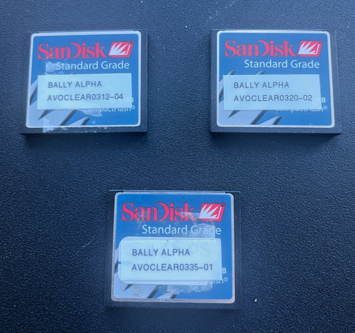 BALLY ALPHA CF CLEAR CARD MASTER SET 3 CF Cards 335-01, 312-04 and 320-02