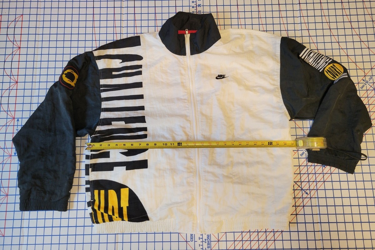 Vintage 1990s Nike Challenge Court Tennis Jacket White Black Sz