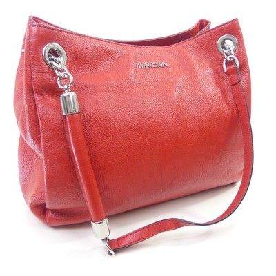 Marc Cain bag handbag leather red 