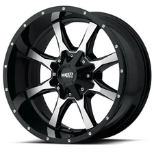 Moto Metal MO970 17x9 5x5 5x5.5 Gloss Black Machined Face Wheel 17" -12mm Rim