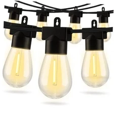 Aialun Tira de luces LED de 96 pies (48 pies x 2) para 96FT Negro 2200K S14