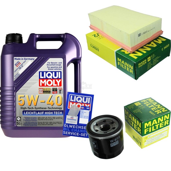 Inspektionspaket 5L Liqui Moly 5W-40 FüR Nissan Qashqai +2 I 2.0 1.6 X-Trail-image