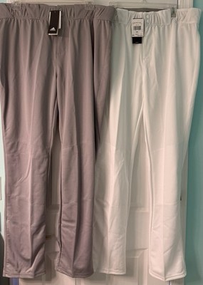 NWT Adidas 2 Pair Pro Open Hem Baseball Pants Men s White Casual Athletic 2xl