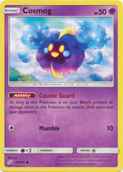 Cosmog - 69/181 - Common - Near Mint
