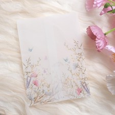 100 Pack Vellum Jackets For 5x7 Invitations PreFolded Translucent Pattern
