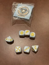 Bloodbowl :  Full Set Of Block Dice, D6,  D8, D16, actual Pics, Chaos Cup 2024.