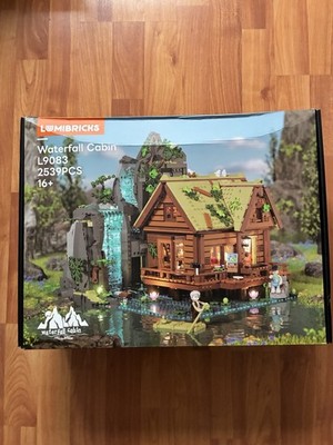 Lumibricks 9083   Waterfall Cabin mit Licht  ️ Klemmbaustein Set 2539 Teile