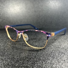 Zenni 1910139 Eyeglasses Pink Purple Blue Gold Half Rim 51mm Cute Designer
