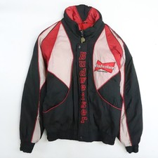 Vintage Budweiser King Of Beers Pro Player Puffer Jacket Size Medium