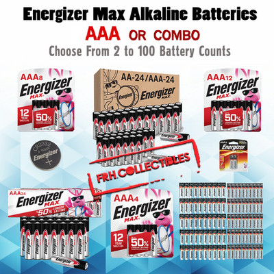 Energizer Max Battery AAA Triple Alkaline Batteries Pack lot From 2 to 100 Count