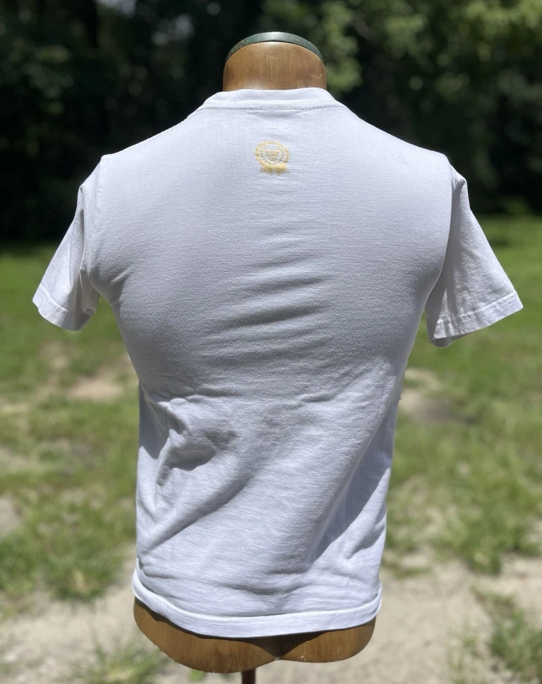 Camiseta Supreme Nagoya Box Logo Talla Pequeña Dorado sobre Blanco Muy Rara Foto 4 de 4