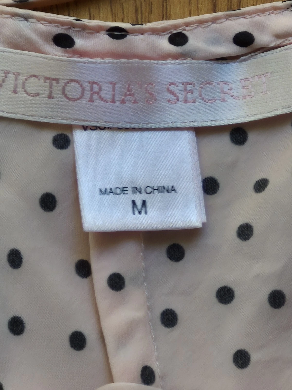 UNDERCOVER Abito slip babydoll Victorias Secret Y2k rosa seta nero a pois pizzo M