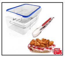 Batter Bowl, Mess Free Breading with Lid Flour Shaker for Seasoning Fried Fish,