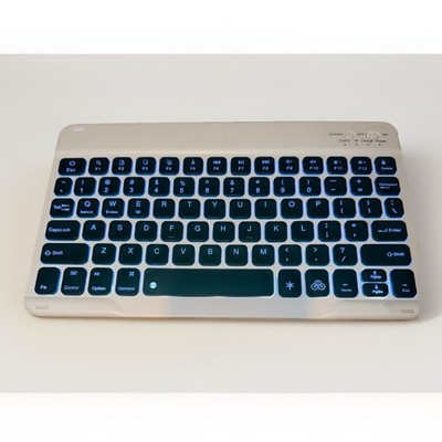 Wireless BluetoothGreen Keys Ultra Slim Rechargeable Keyboard -Tested Works