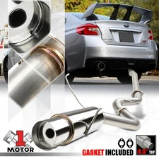 SS Catback Exhaust System Single 4.5" Muffler Tip for 15-20 Subaru WRX/STi VA/GJ