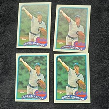 Topps MLB Baseball Trading Card Lot 1989 Greg Maddux Cubs 1988 Season 4 Cards