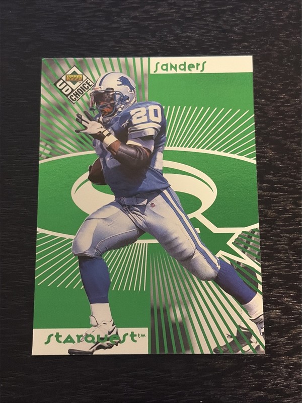 1998 Upper Deck Choice Barry Sanders StarQuest Green #20 Lions NM/MT