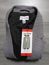 Steve Madden Blazer Adult Womens Medium Gray One Button