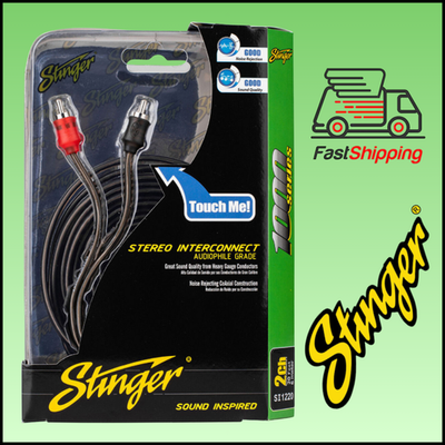 #ad STINGER SI1220 1000 SERIES 2 CHANNEL RCA INTERCONNECT CABLE 20 FT **NEW** $14.99