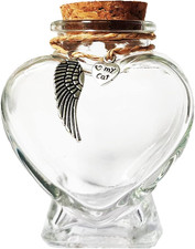 Pet Memorial Bottle for Fur Keepsake Cat Hair Urn Remembrance Gift Jar