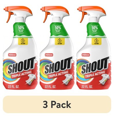 (3 Pack)  Active Enzyme Laundry Stain Remover Spray, Triple-Acting Formula Cling