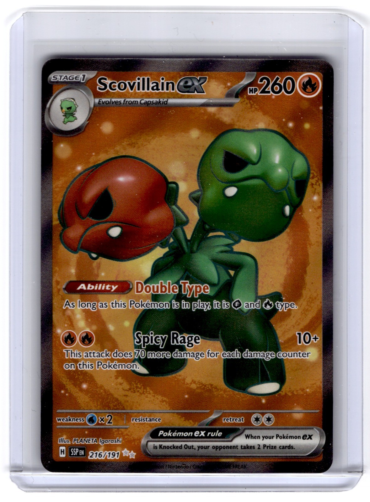 Scovillain ex - 216/191 Holo Ultra Rare SV08: Surging Sparks NM