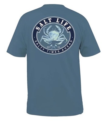 Salt life, Buoyant Crab, Short Sleeve Men's Graphic TShirt, Med, Lg, XL, or 2XL