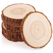 Fuyit Large Unfinished Wood Slices, Natural Wooden Discs with Barks  8pcs 5....