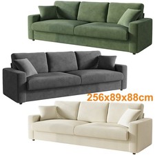 Sofa 4 Sitzer 256cm Modernes Bequemes Sofa Couch mit 2 Kissen Wohnzimmer Büro