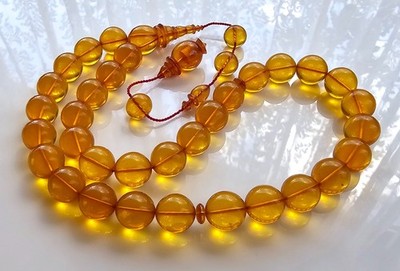 Amber Bakelite Islamic Prayer Beads Tasbih Tesbih Misbaha مسبحة