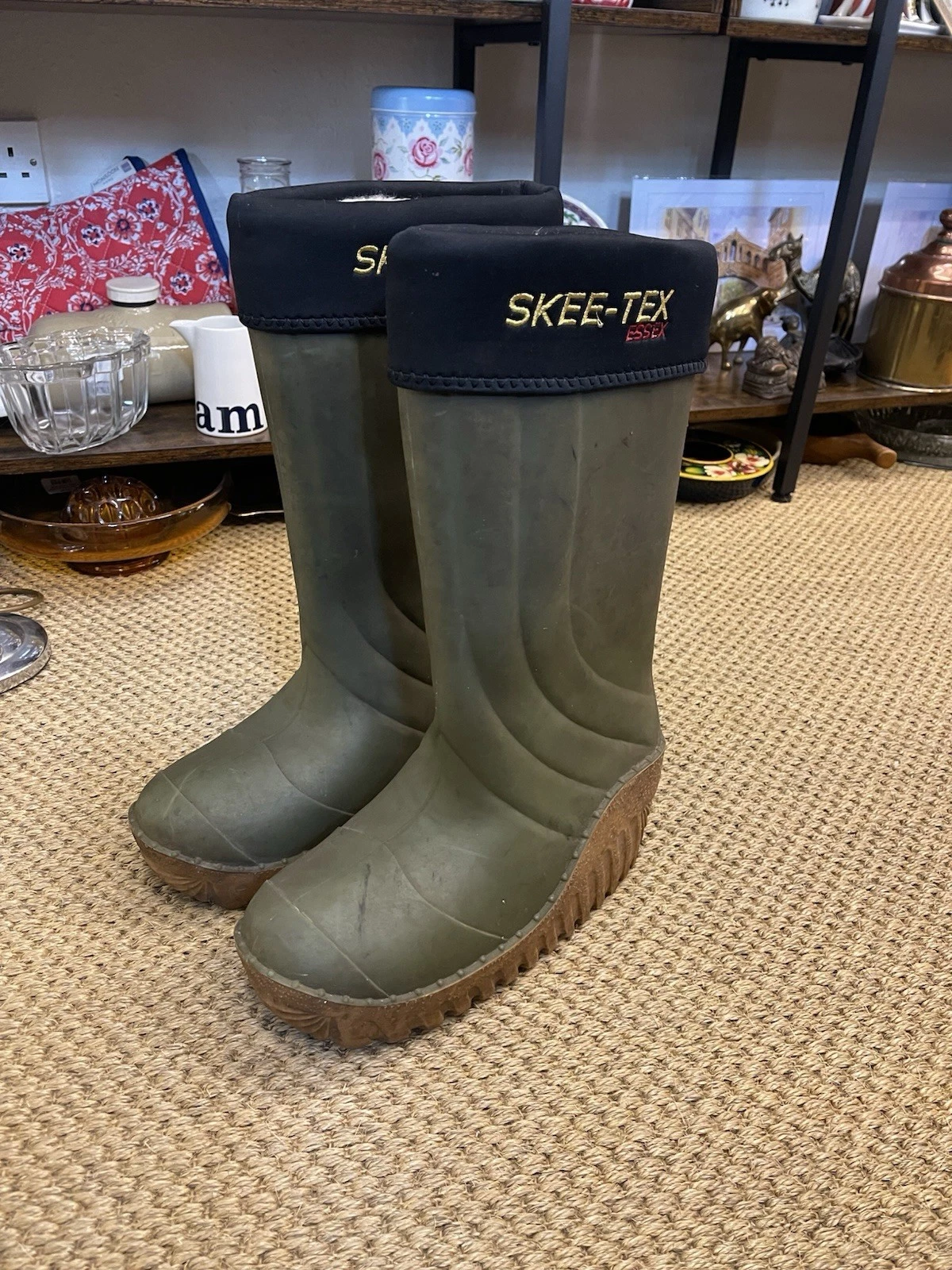 Skee-Tex Essex Green Thermal Fishing Boots Size 8 Battlesbridge England